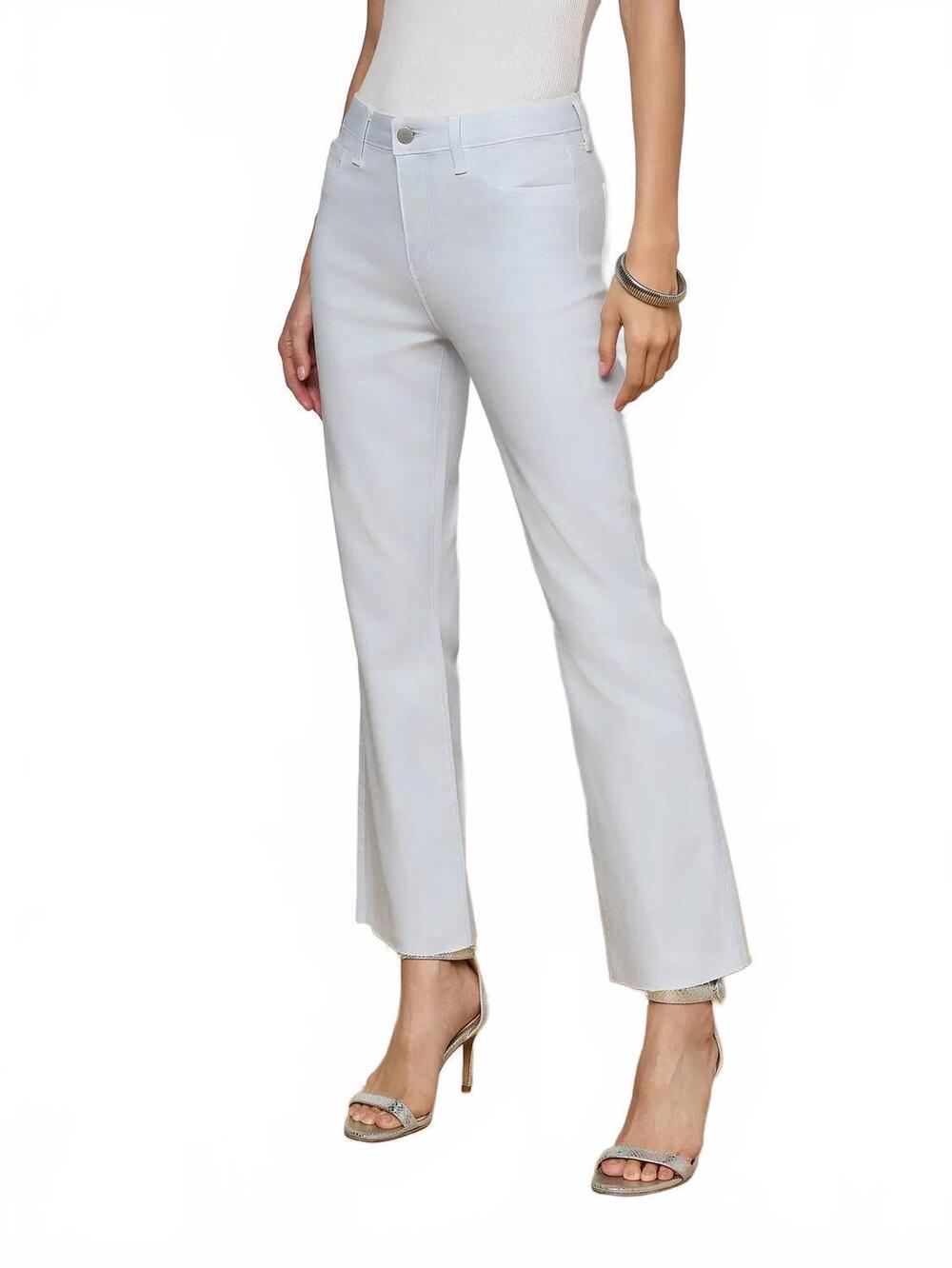 NEW L'AGENCE kendra high rise flare pant in pale blue